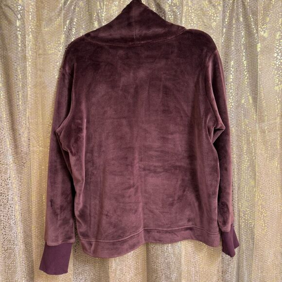 Athleta Double Cozy Karma Funnel Neck Burgundy Boxy Fit Medium - Picture 2 of 13